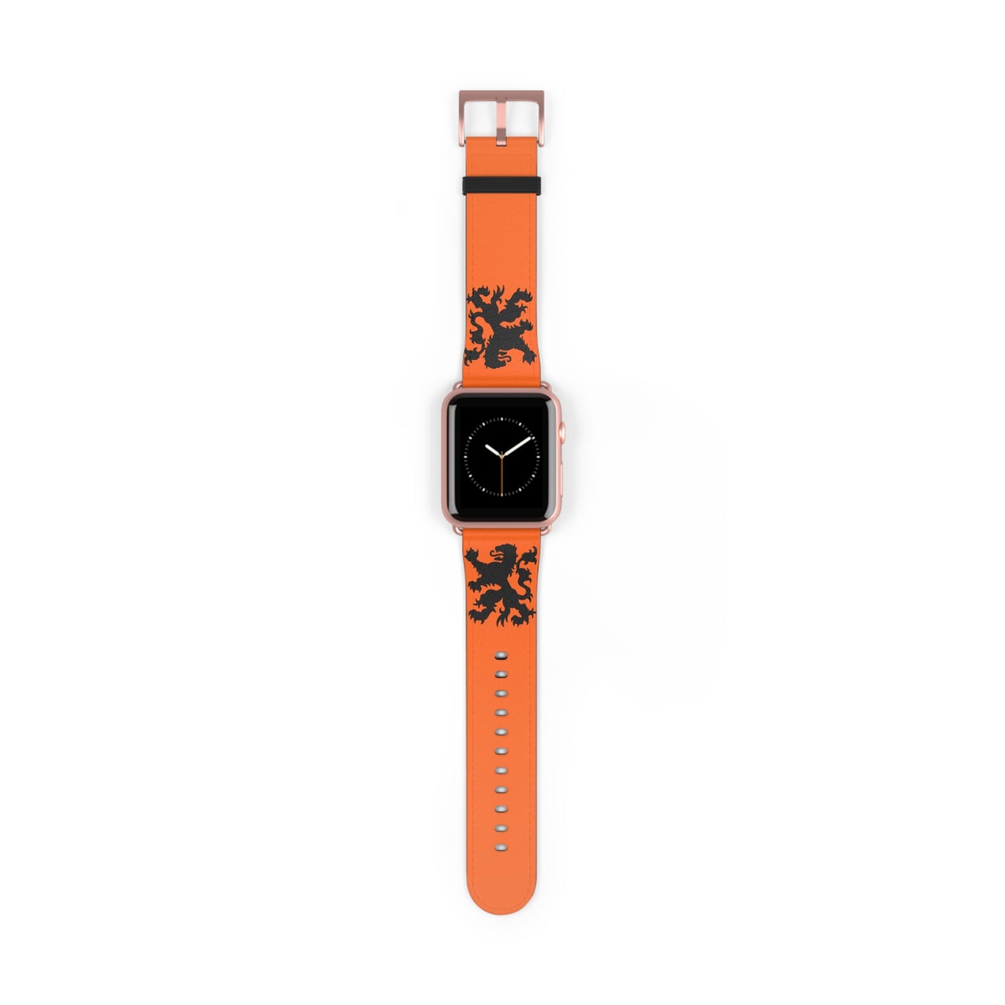 Dutch - Orange Watch Band, Vibrant Sports Strap, Gift for Fitness Enthusiasts, Casual Wear Accessory, Adjustable Silicone Band