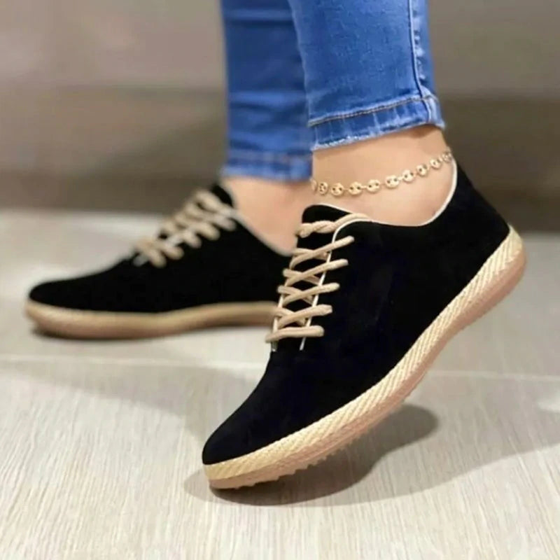 Women's Lace-up Casual Round-Toe Flats