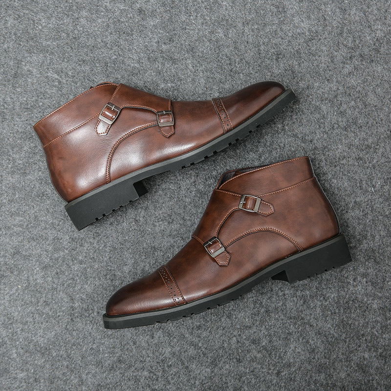 Men's High-Top Pointed Retro Martin Boots