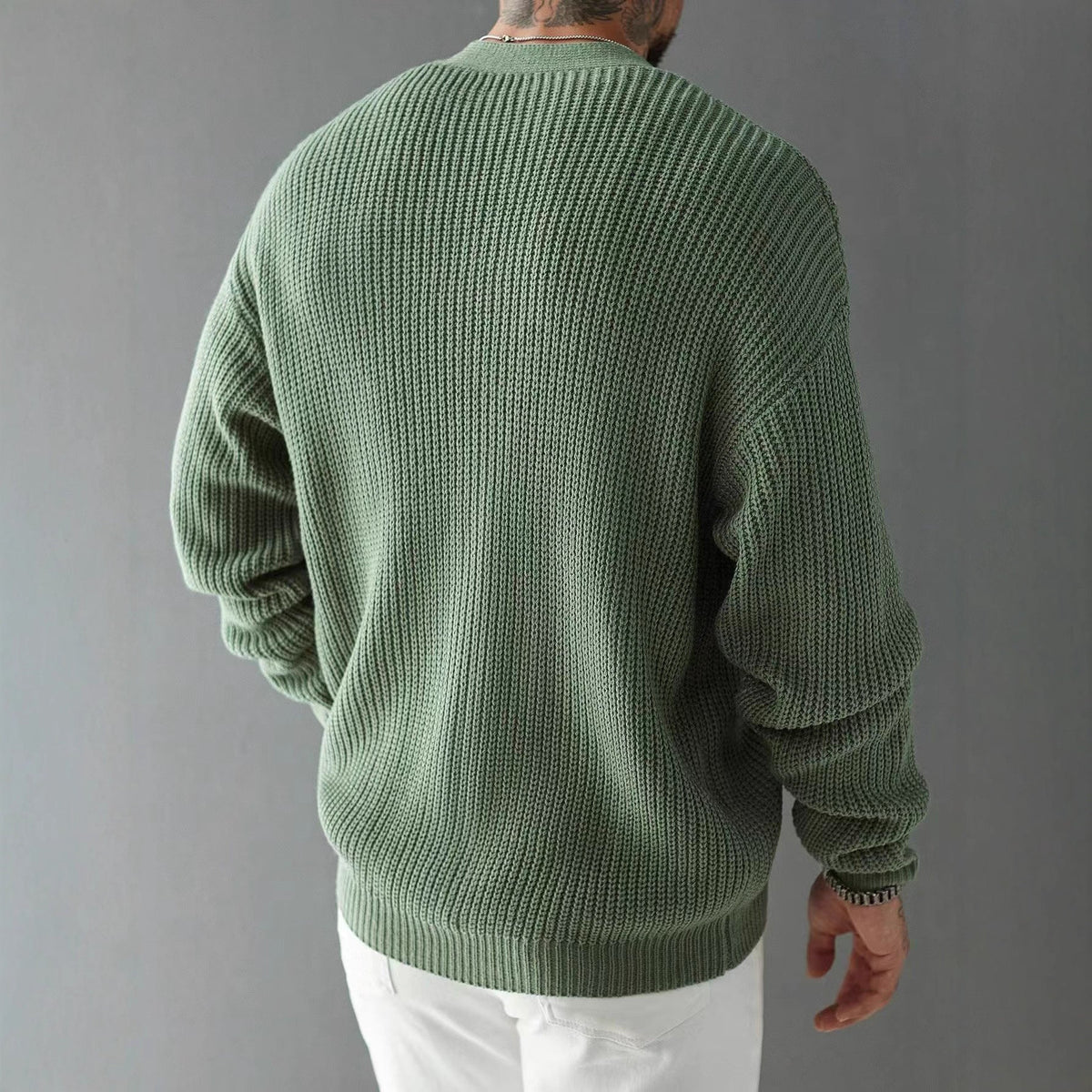 Casual Versatile Cardigan Deep V-neck Single-breasted Knit Top Innerwear And Outerwear Sweater