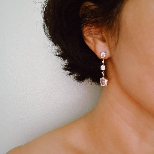 Brilliant CZ Drop Earrings