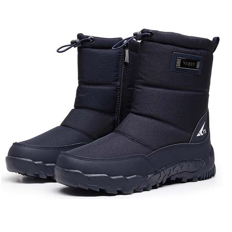 Men's High-top Snow Boots Thickened Warm And Lined With Fleece