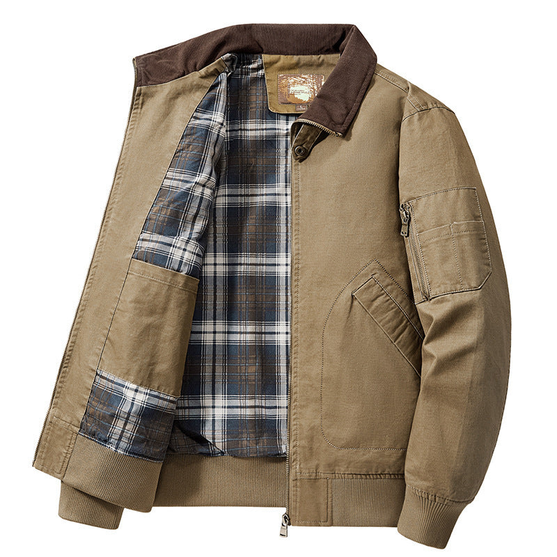 Men's Washed Cotton Flight Jacket