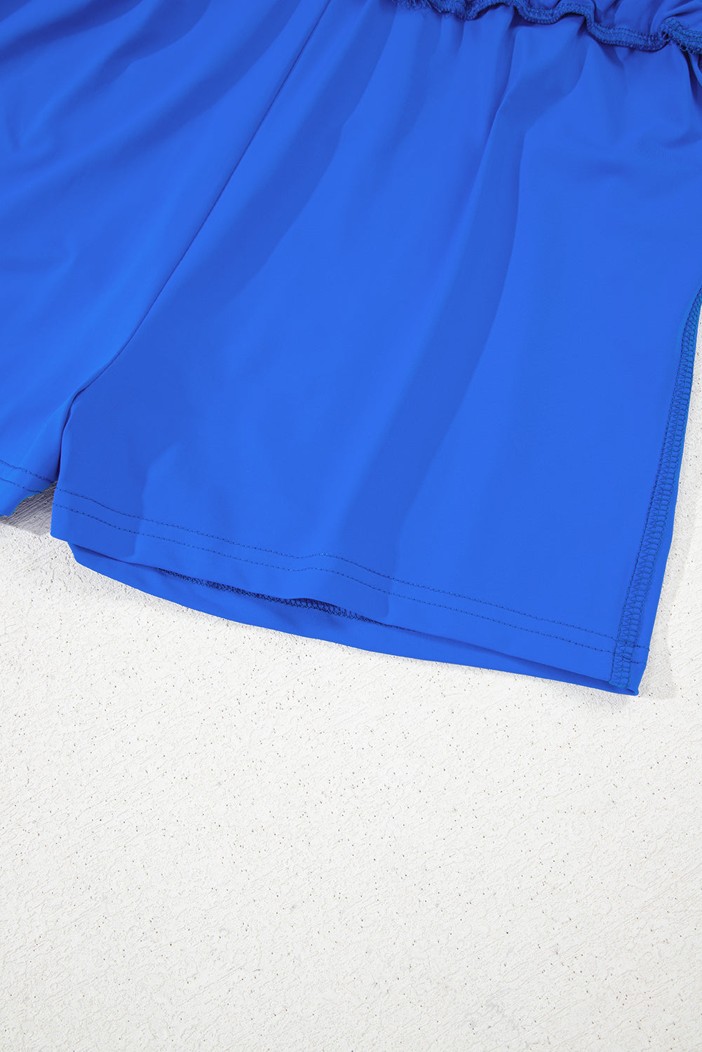 Falda pantalón de tenis forrada de cintura alta con cordón color azul cielo