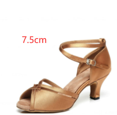 Women's Latin Dance Shoes Soft Bottom Adult Seamless Heels