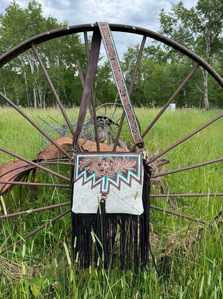Western Cowhide Leather Purse & Wallet