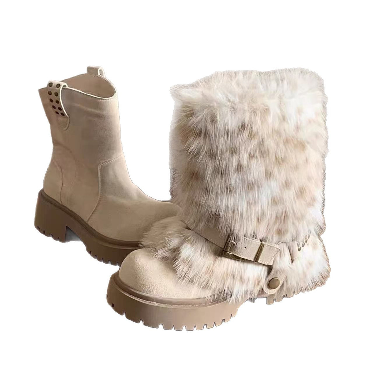 Women's Warm Furry Anti-slip Snow Boots