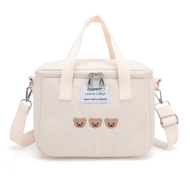 Waterproof Mother-Child Bag with Embroidered Bear Design