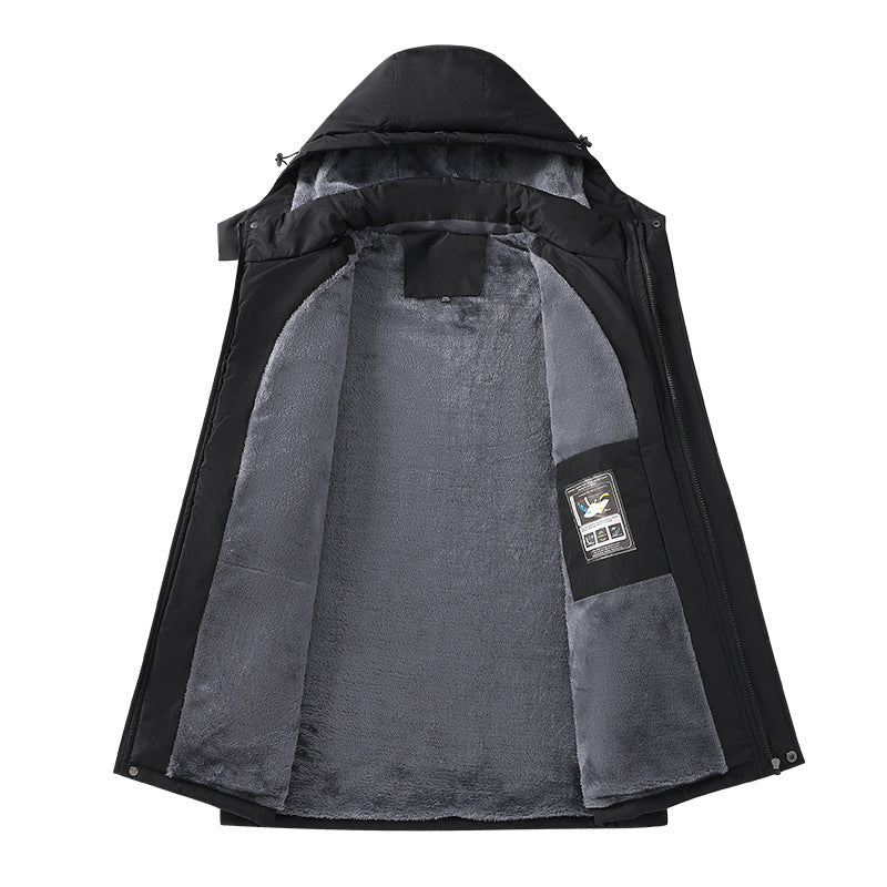 Plus Size Loose And Warm Coat For Men