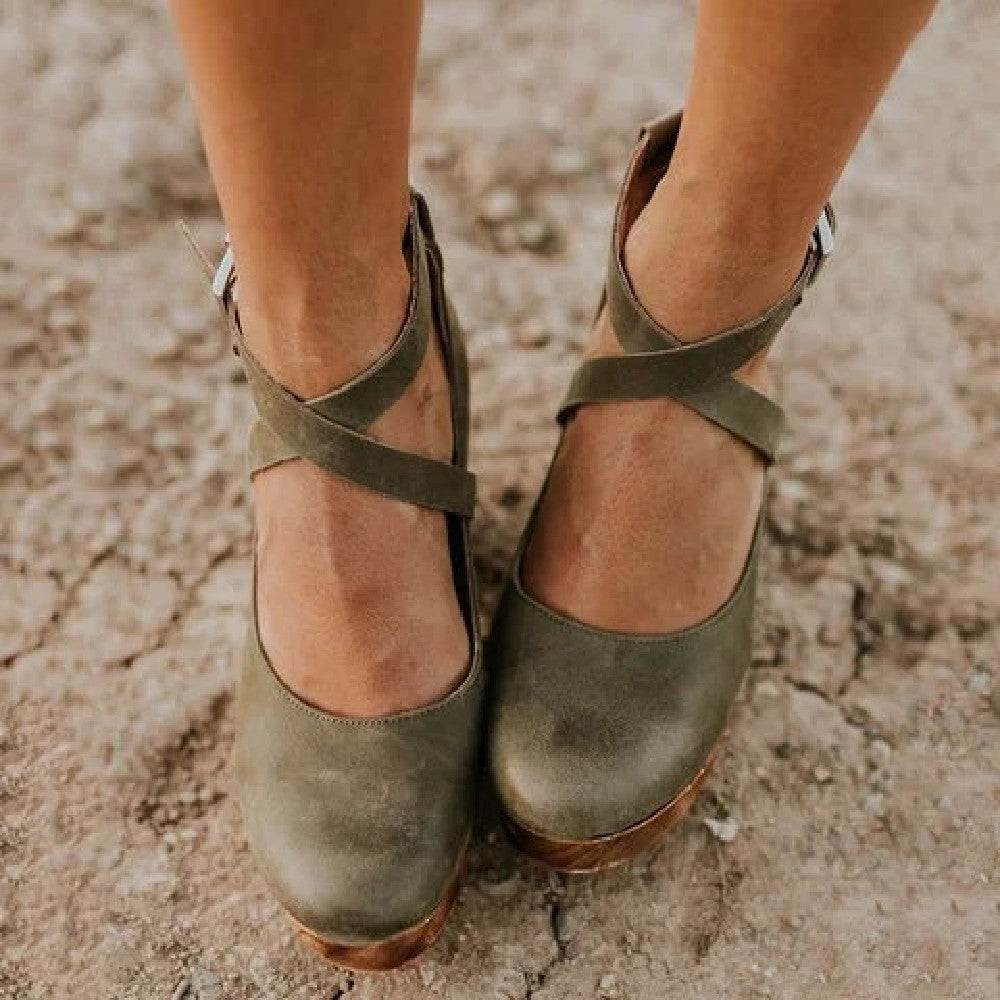 Chunky Heel Platform Sandals