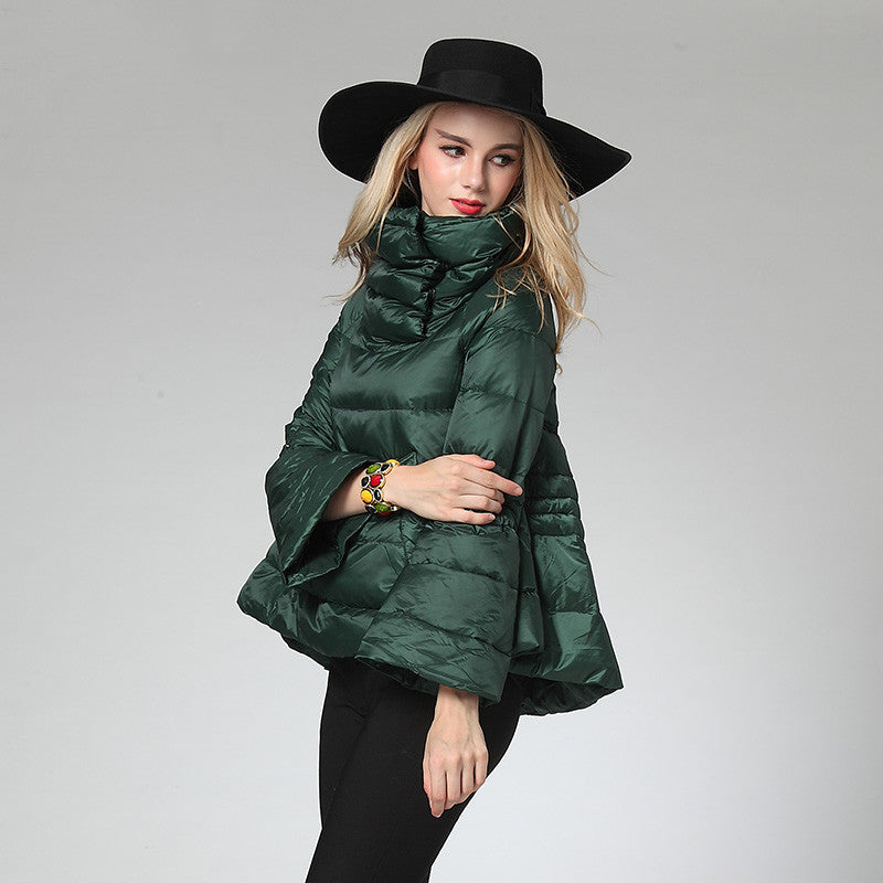 Down Jacket Women's Winter Fashion White Duck Down A- Line Plus Size Lightweight Thermal Turtleneck Down Jacket One Piece Dropshipping