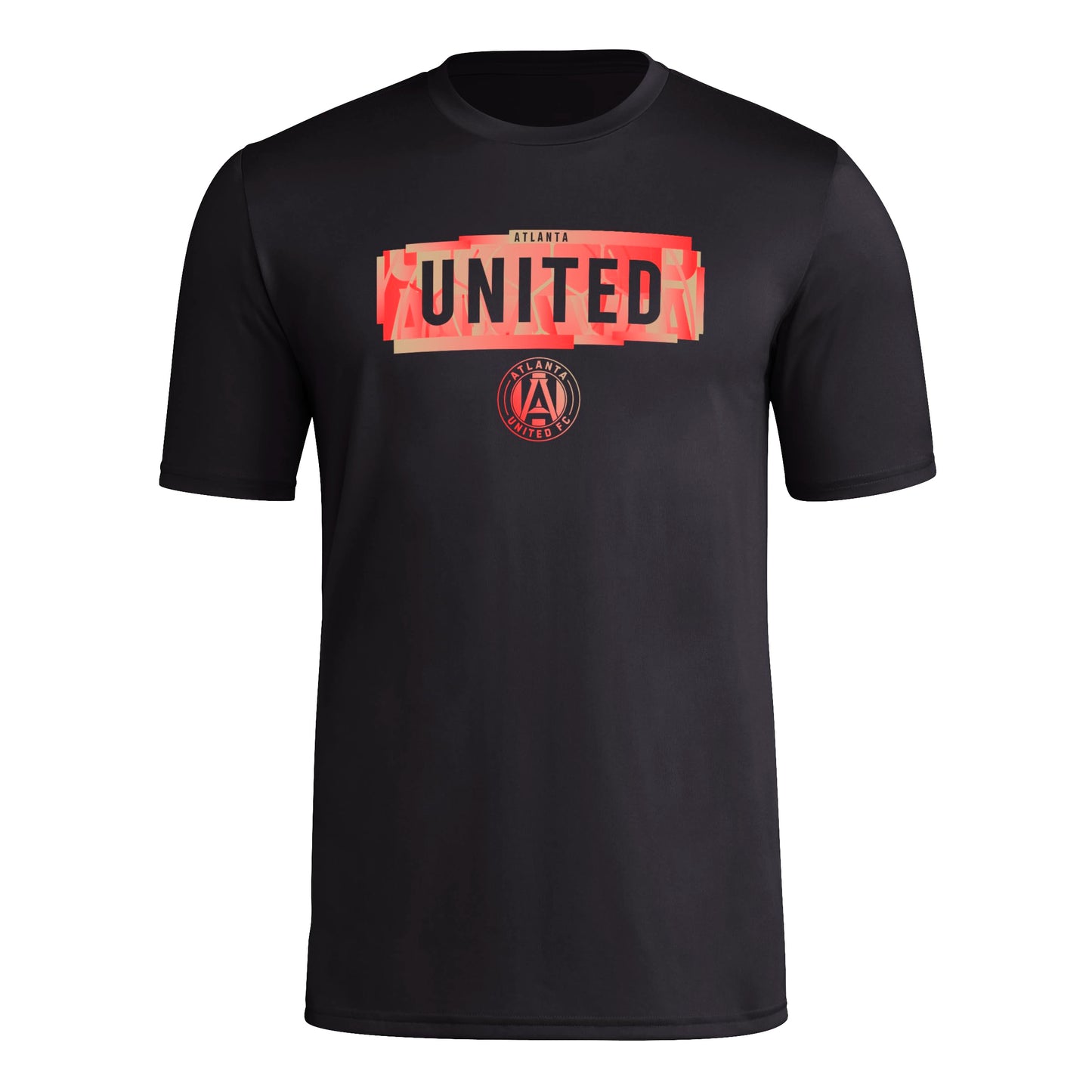 adidas Mens Size FC Short Sleeve Pre-Game T-Shirt Black/Atlanta United Small Tall
