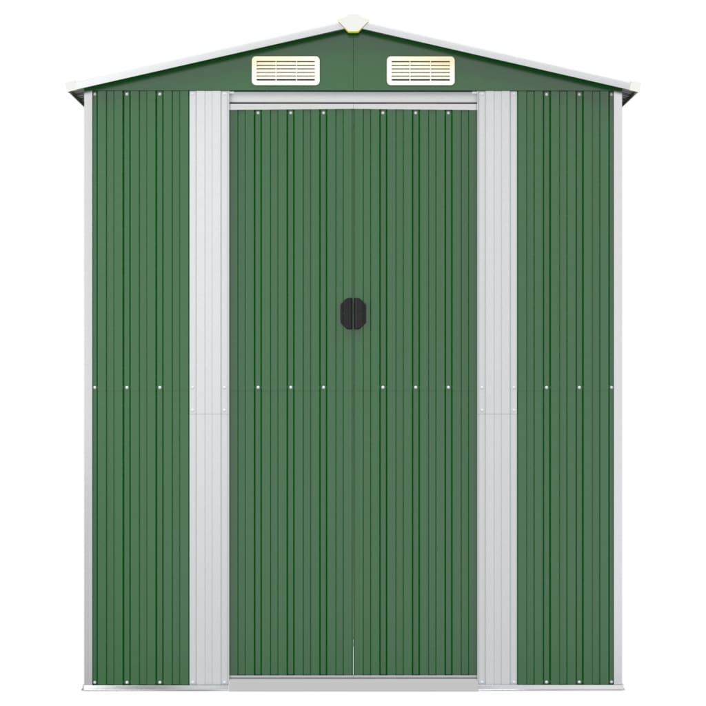 NNEVL Garden Shed Green 192x1021x223 cm Galvanised Steel