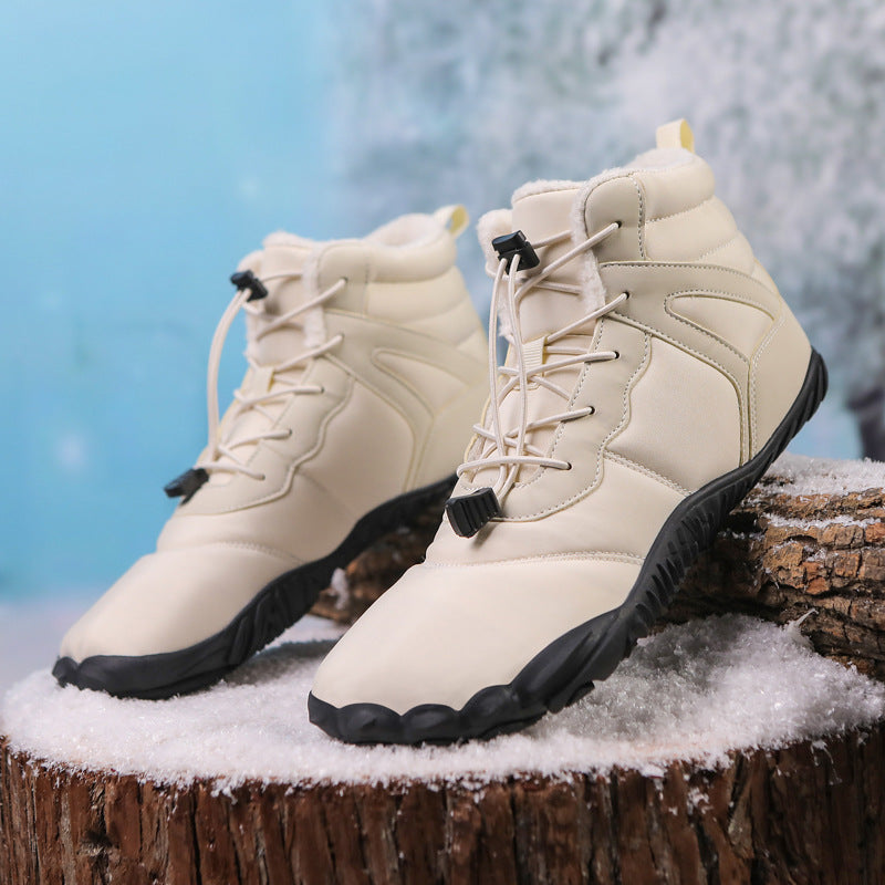 Couple Fleece-lined Hiking Shoes Non-slip Casual