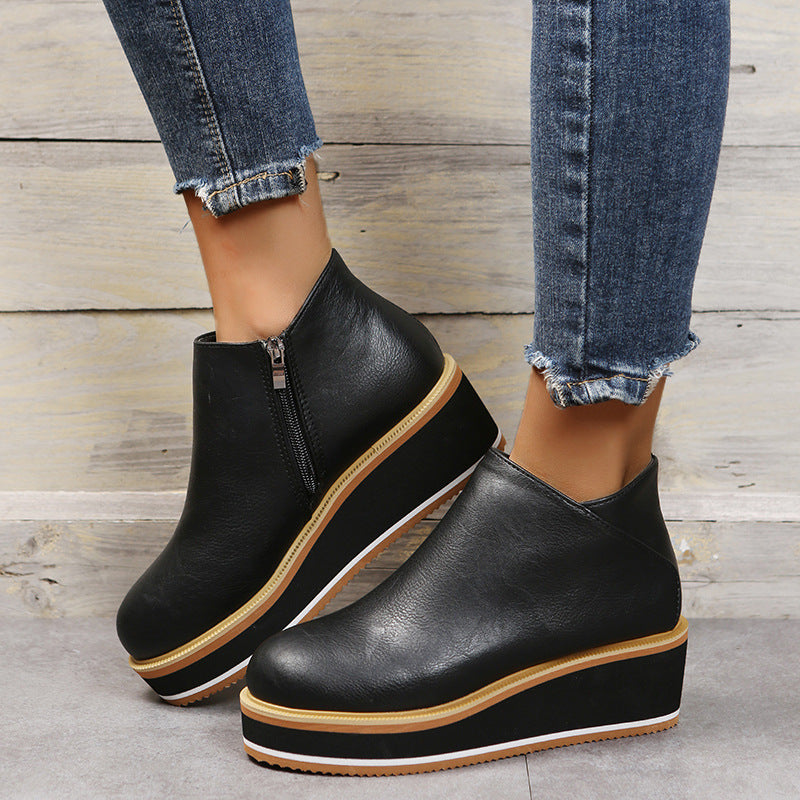 Women's Chunky Block Heel Ankle Boots