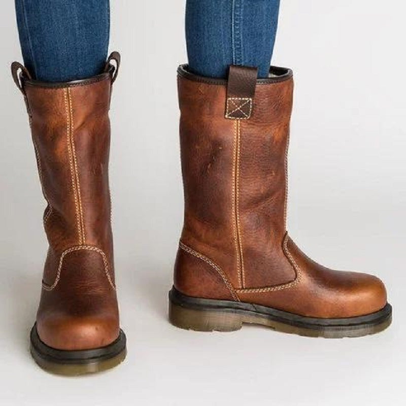 Women's Round-Toe Short Boots