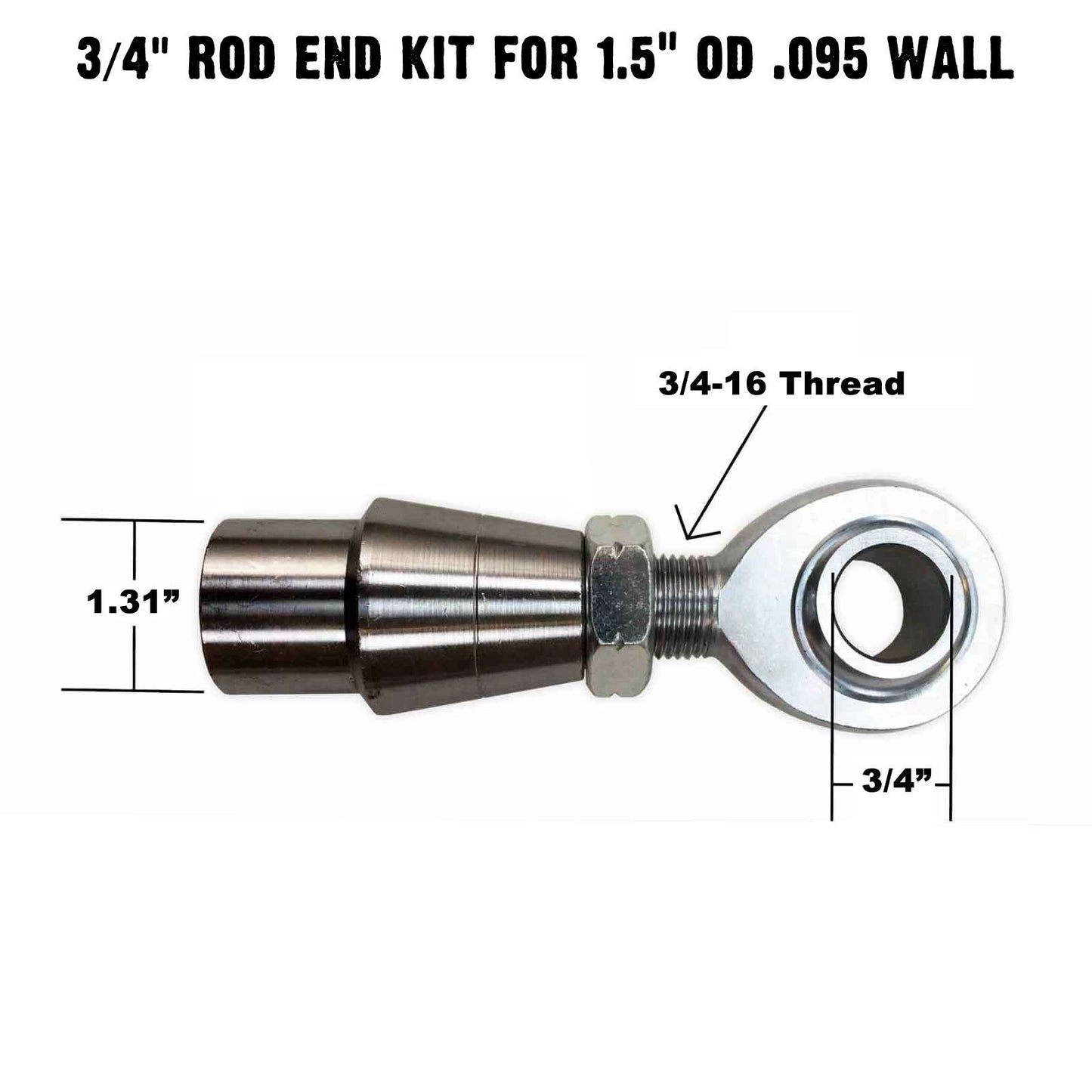 Sway Bar Link Fab Kit -  3/4" Chromoly Heim - 1.5" OD Tubing