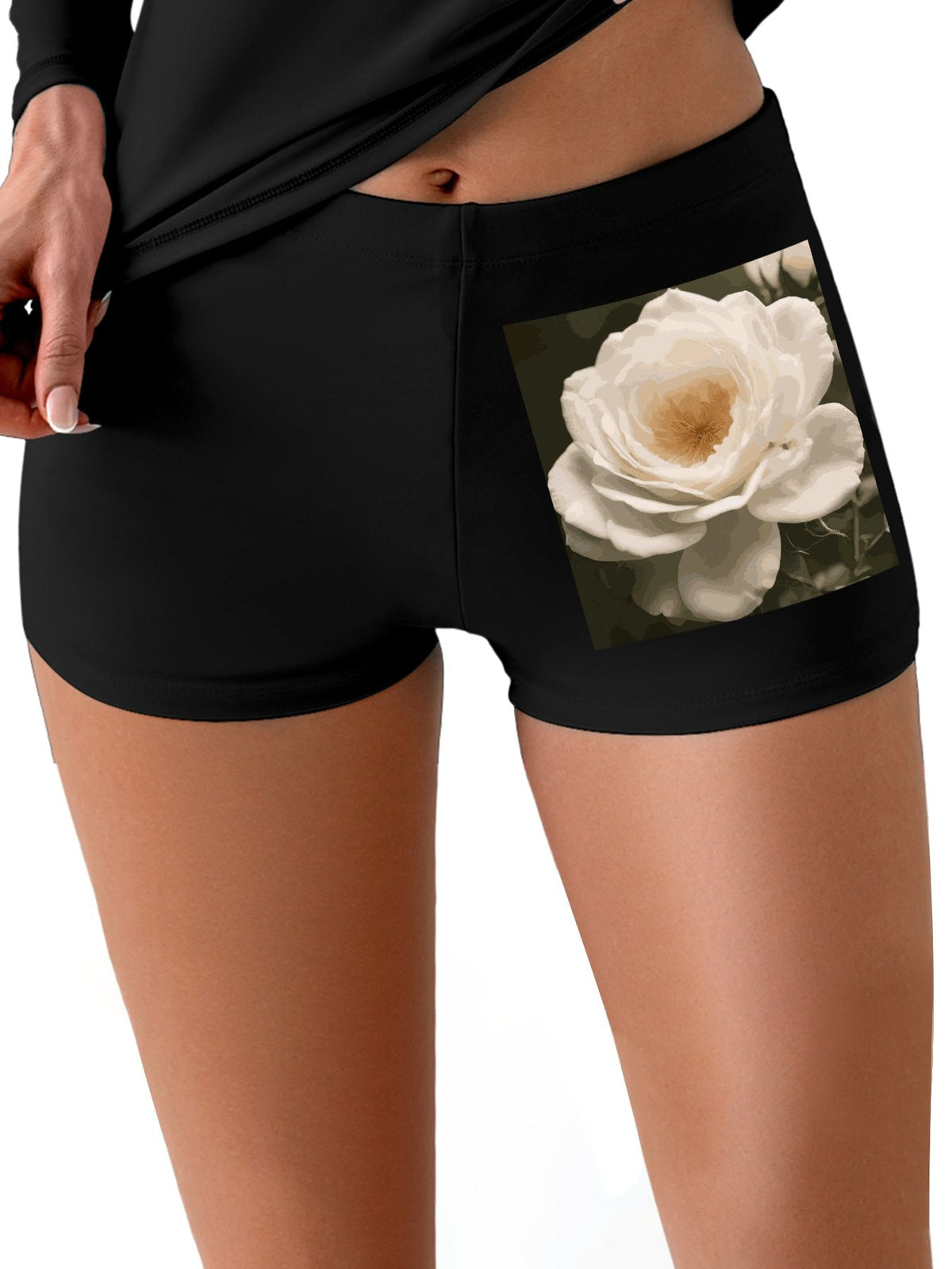 White Rose Boxer Brief Boyshorts for Women (Made in USA)