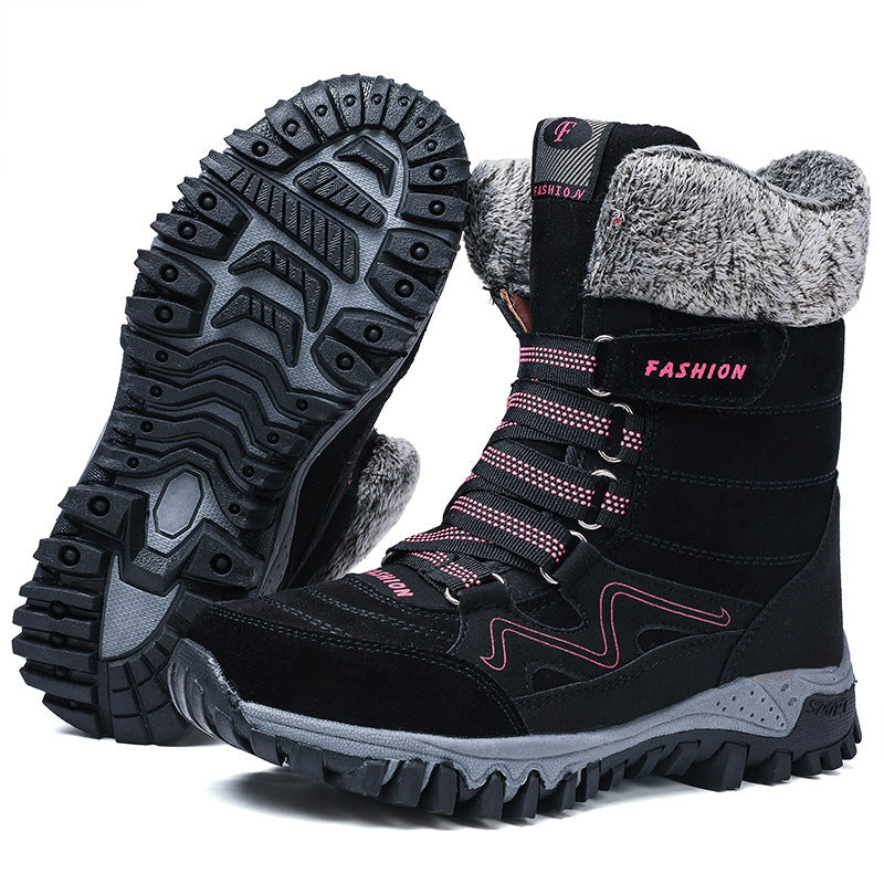 High-Top Velvet Padded Snow Boots