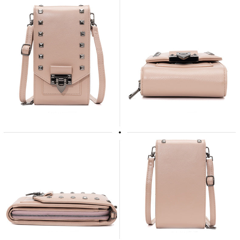 Women's Rivet Design Crossbody Bag