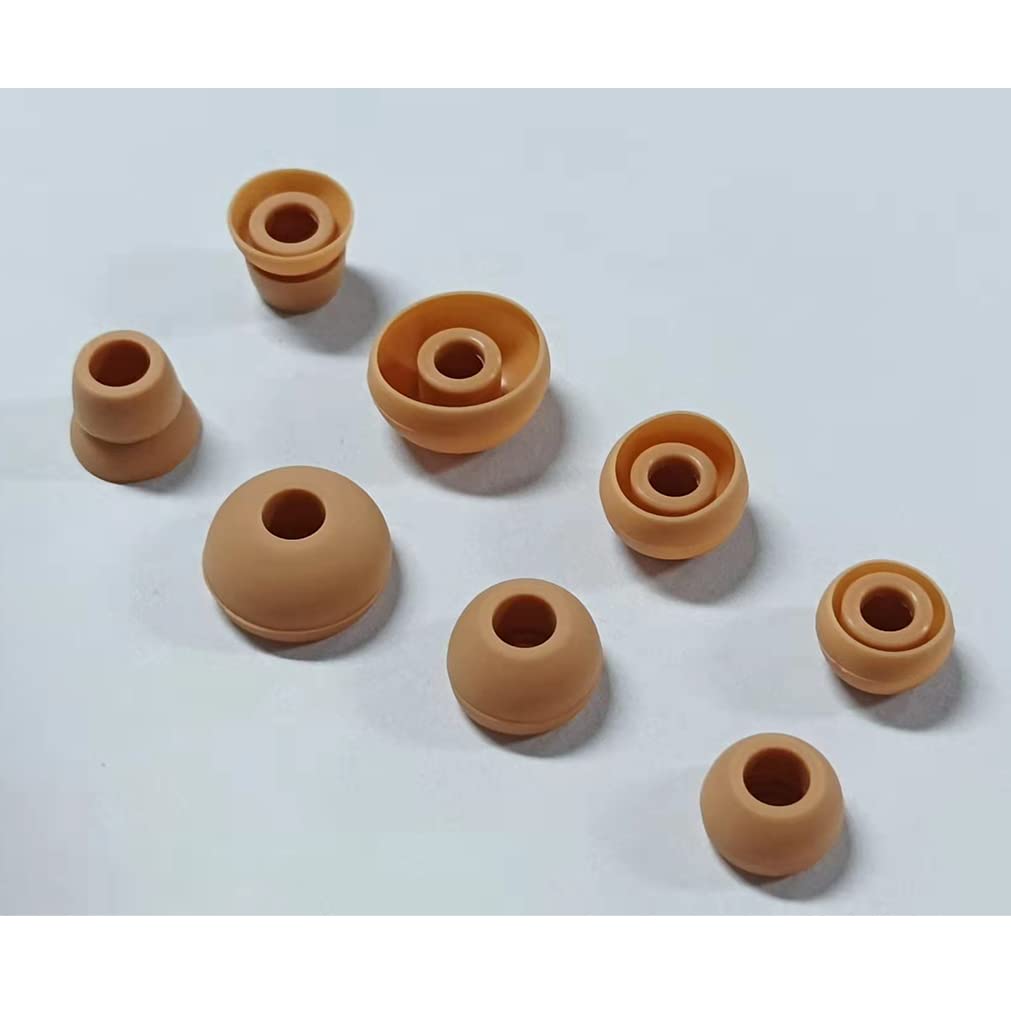 Earbud Tips Replacement Eartips Earbud Covers Headphone Earbud Tips Earbud Pads Replacement Ear Tips For Earbuds Compatible With Powerbeats 1 2 3 Wireless Beats By Dre Headphones4 Pairs (Light Brown)