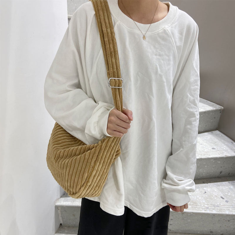 Women's Large Capacity Corduroy Messenger Bag