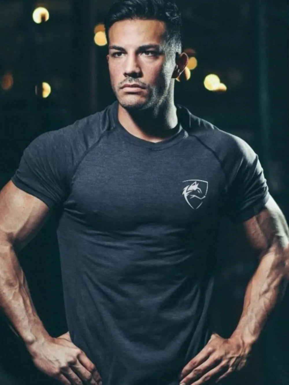 Camiseta de manga corta y cuello redondo de talla grande para hombre