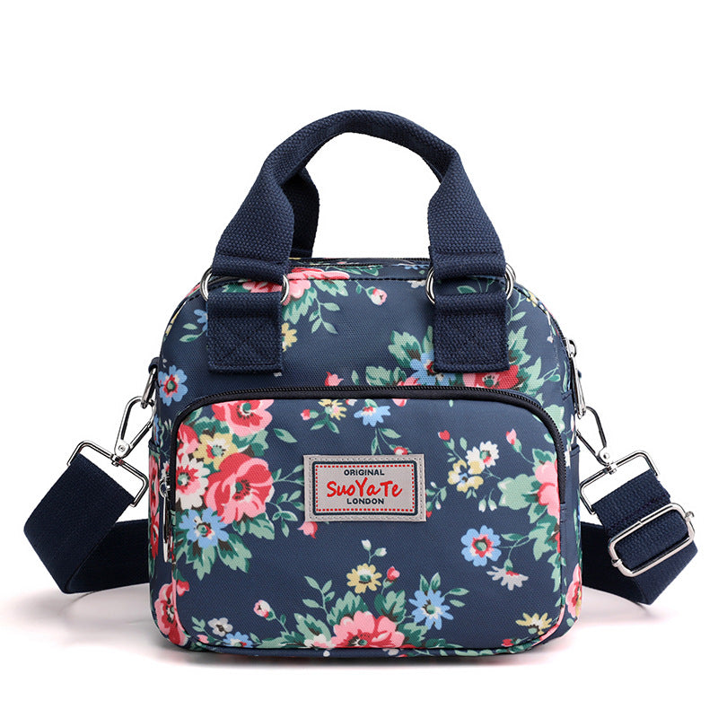 New Arrival Printed Travel Water-Resistant Nylon Multi-Pocket Casual Tote Bag