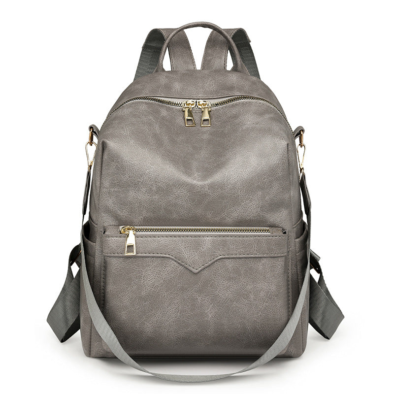 Women's Elegant Solid-Color Commuter Backpack