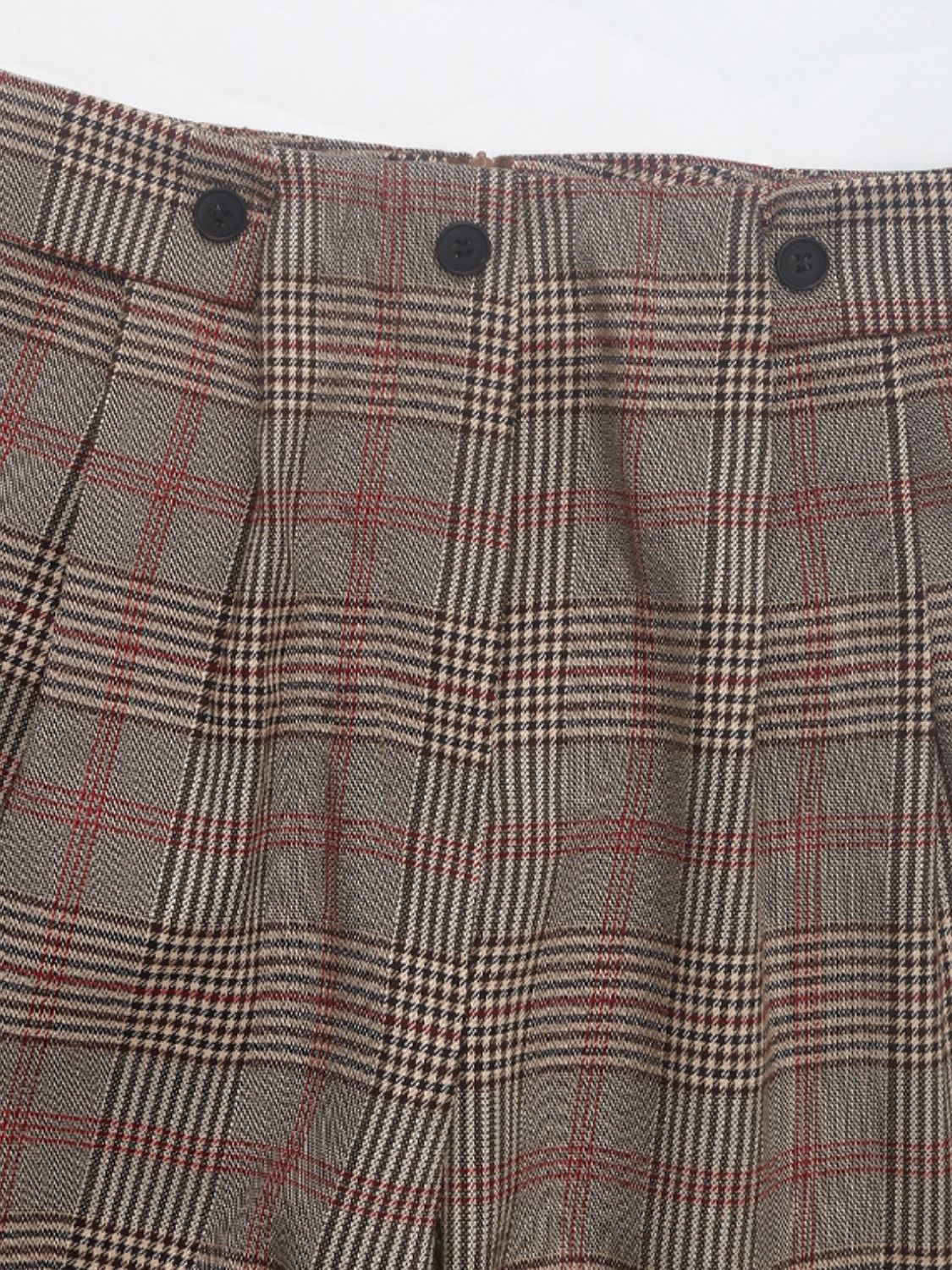 Pantalones Rectos Perfee de Cuadros con Bolsillos