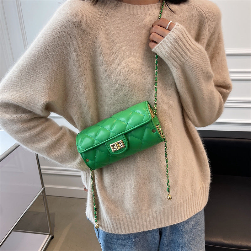 Women's Quilted Chain Strap Travel Bag