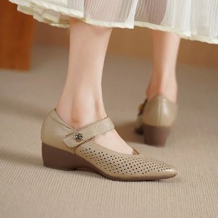 Tacones altos puntiagudos retro para mujer