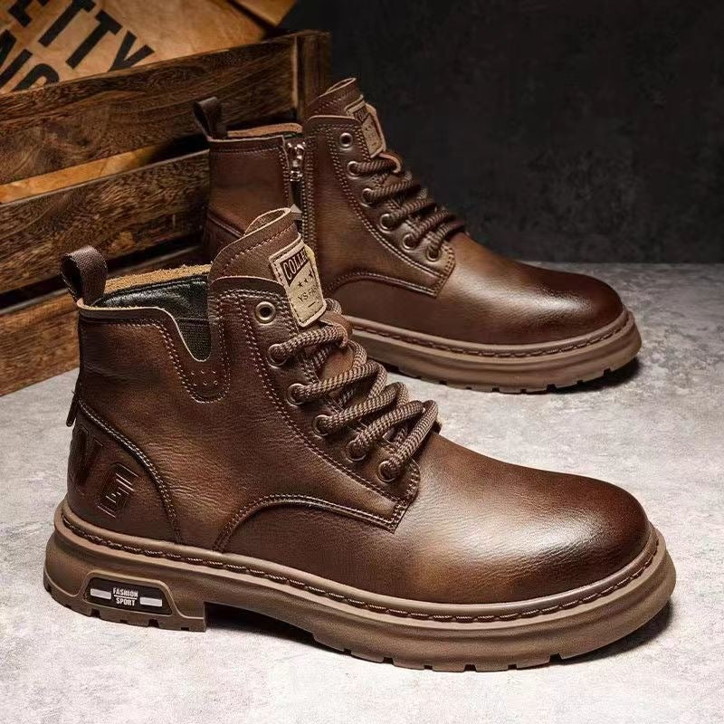 Men's Retro British Style Work Ankle Boots