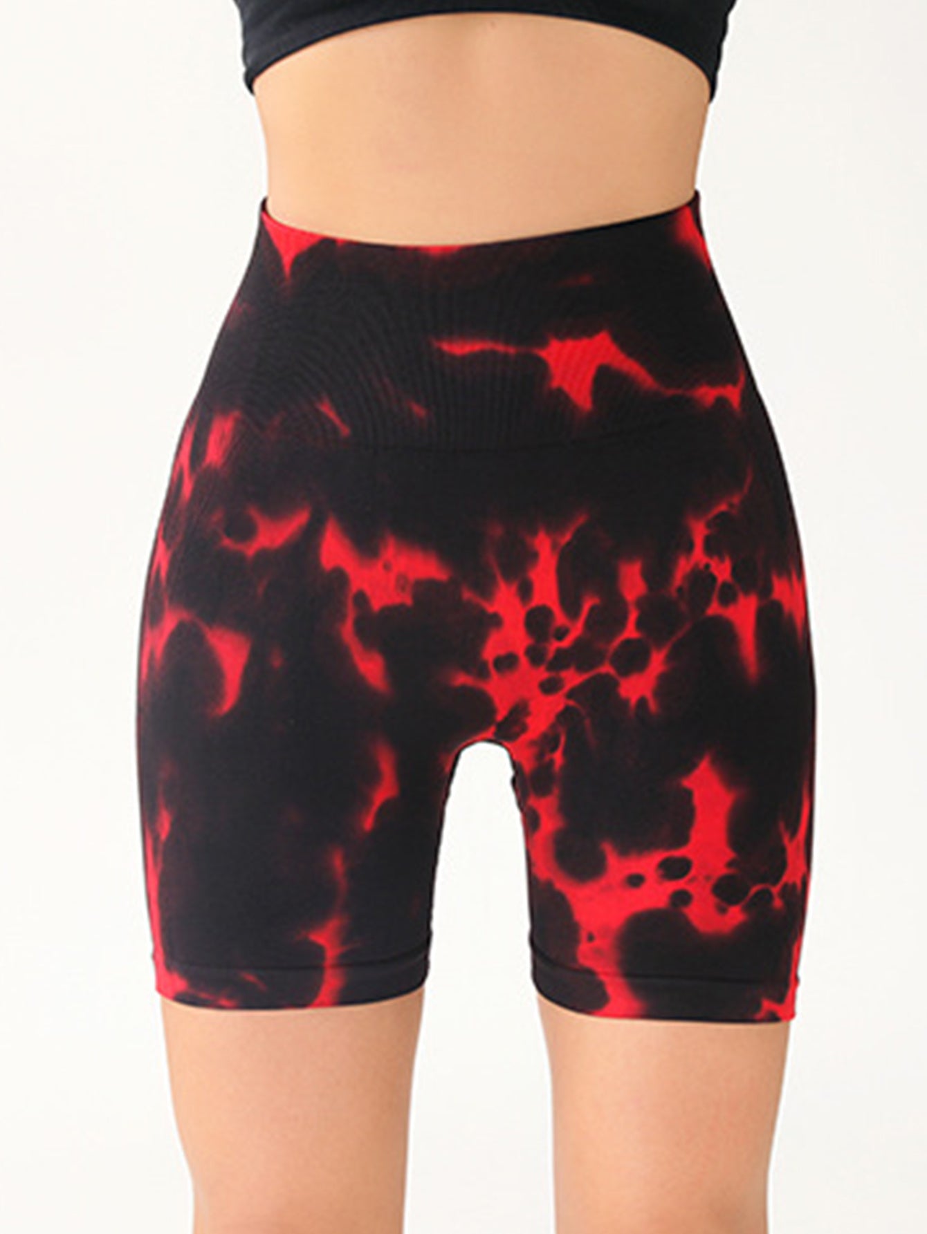 Pantalones cortos de cintura alta con control de abdomen para mujer