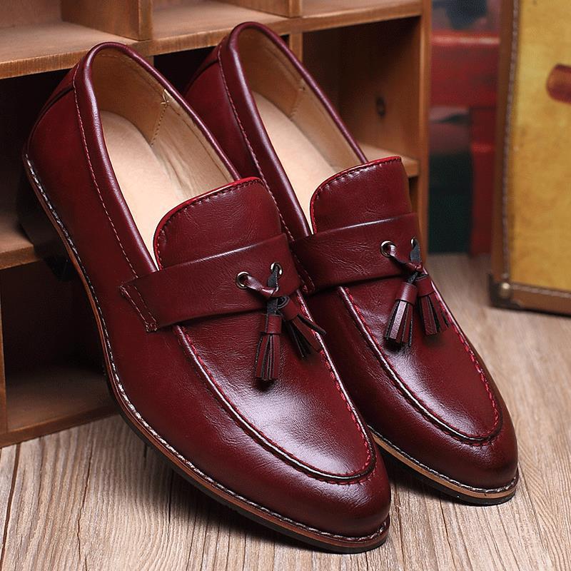 Men's British Retro Slip-on Tassel Loafers