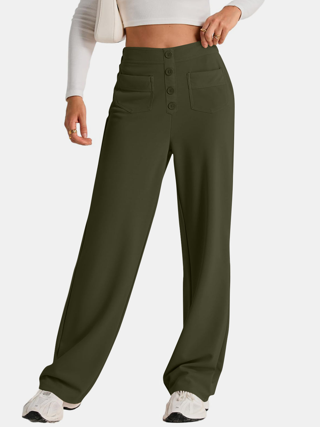 Pantalón ancho de talle alto