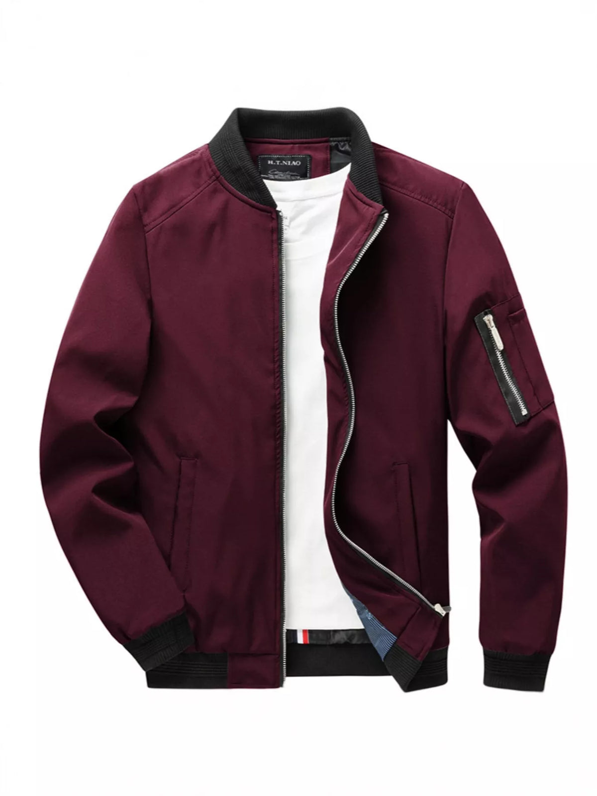 Men's Plus Size Casual Lightweight Bomber Jacket