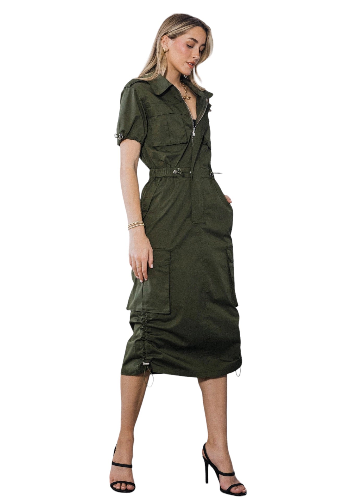 Vestido cargo safari