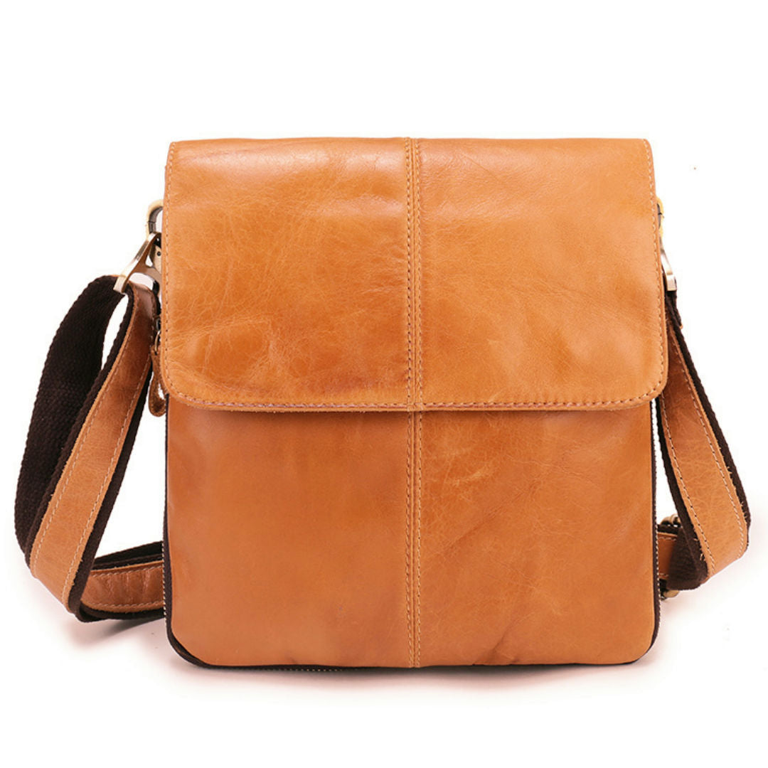 Men's Leather First Layer Cowhide Messenger Bag