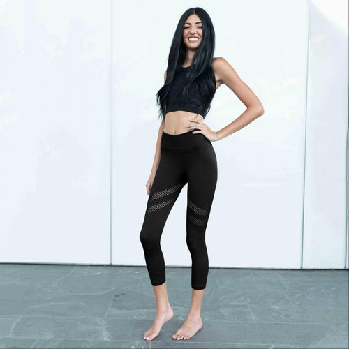 Mallas Capri Deportivas con Malla Transpirable y Ventilación Activa