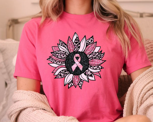 Flor de concientización sobre el cáncer de mama