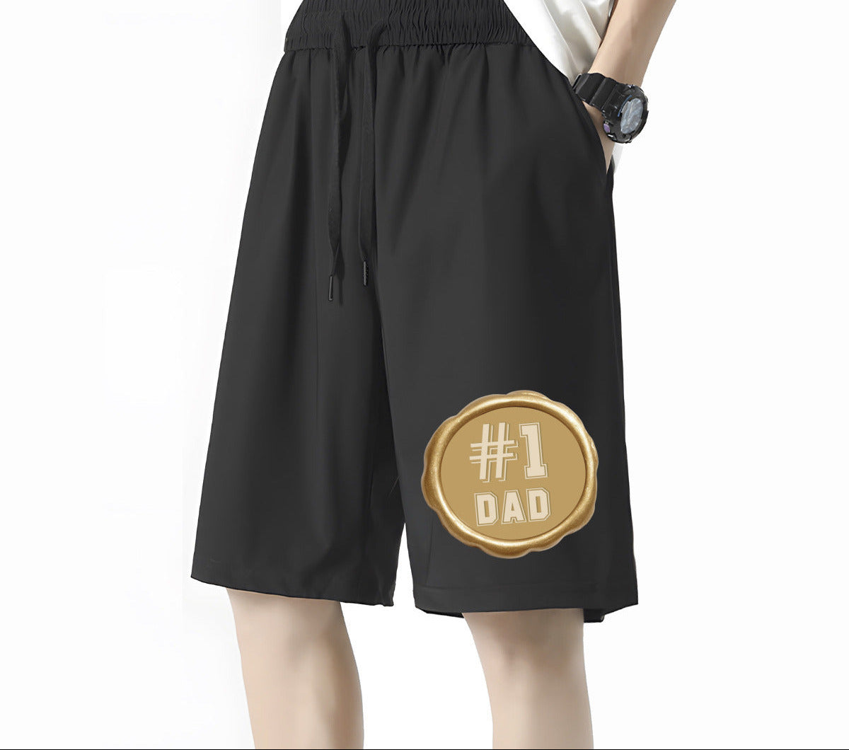 #1 Dad Golden Seal Men's Graphic Shorts