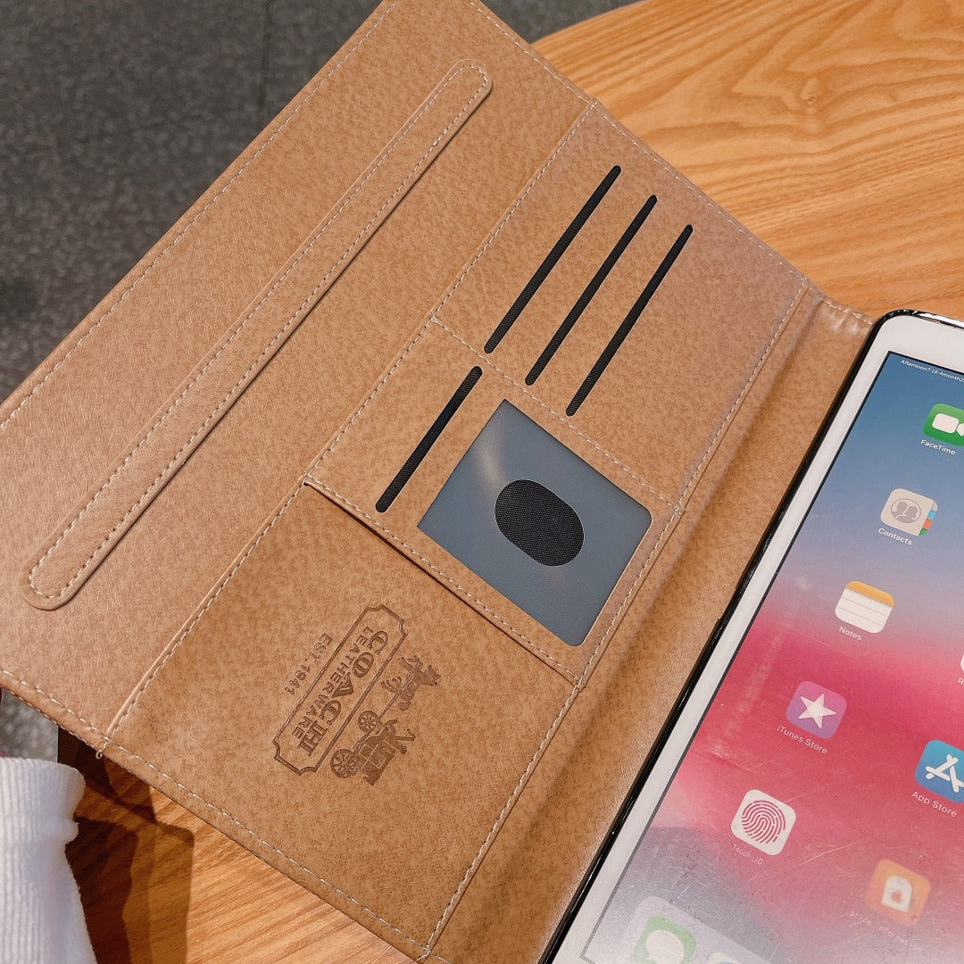 Funda de Piel Clásica Premium para Apple iPad Tablet