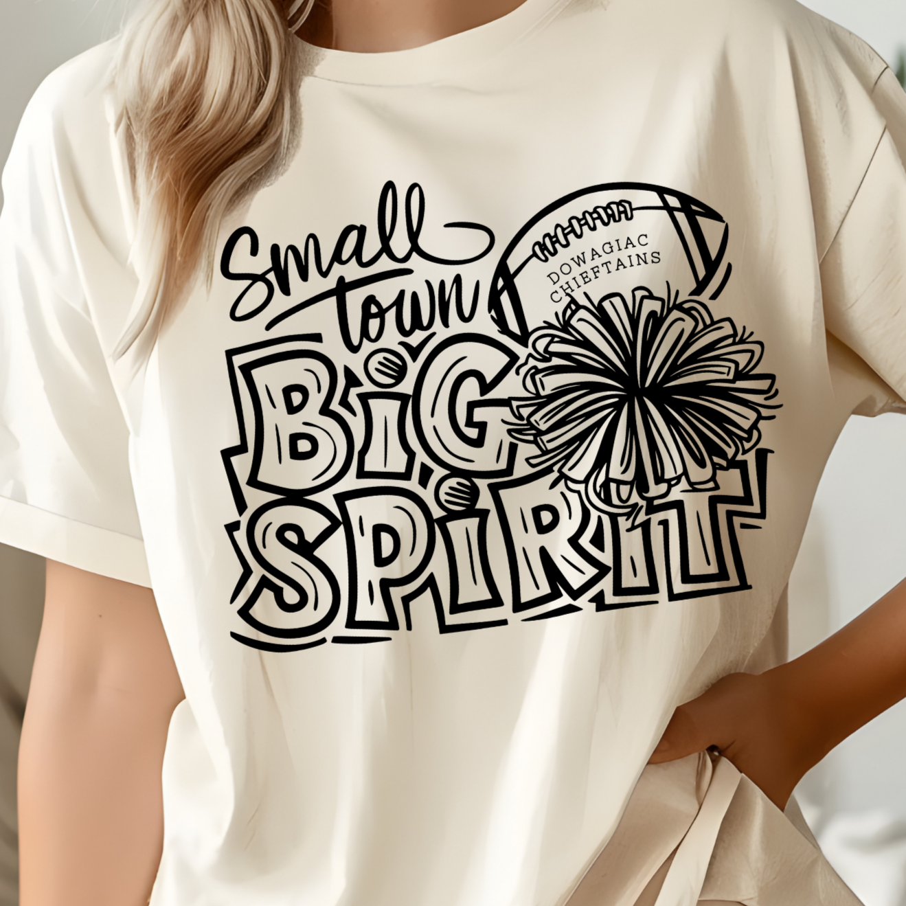 Small Town Big Spirit Cheer/football Tshirt - Crewneck - Hoodie