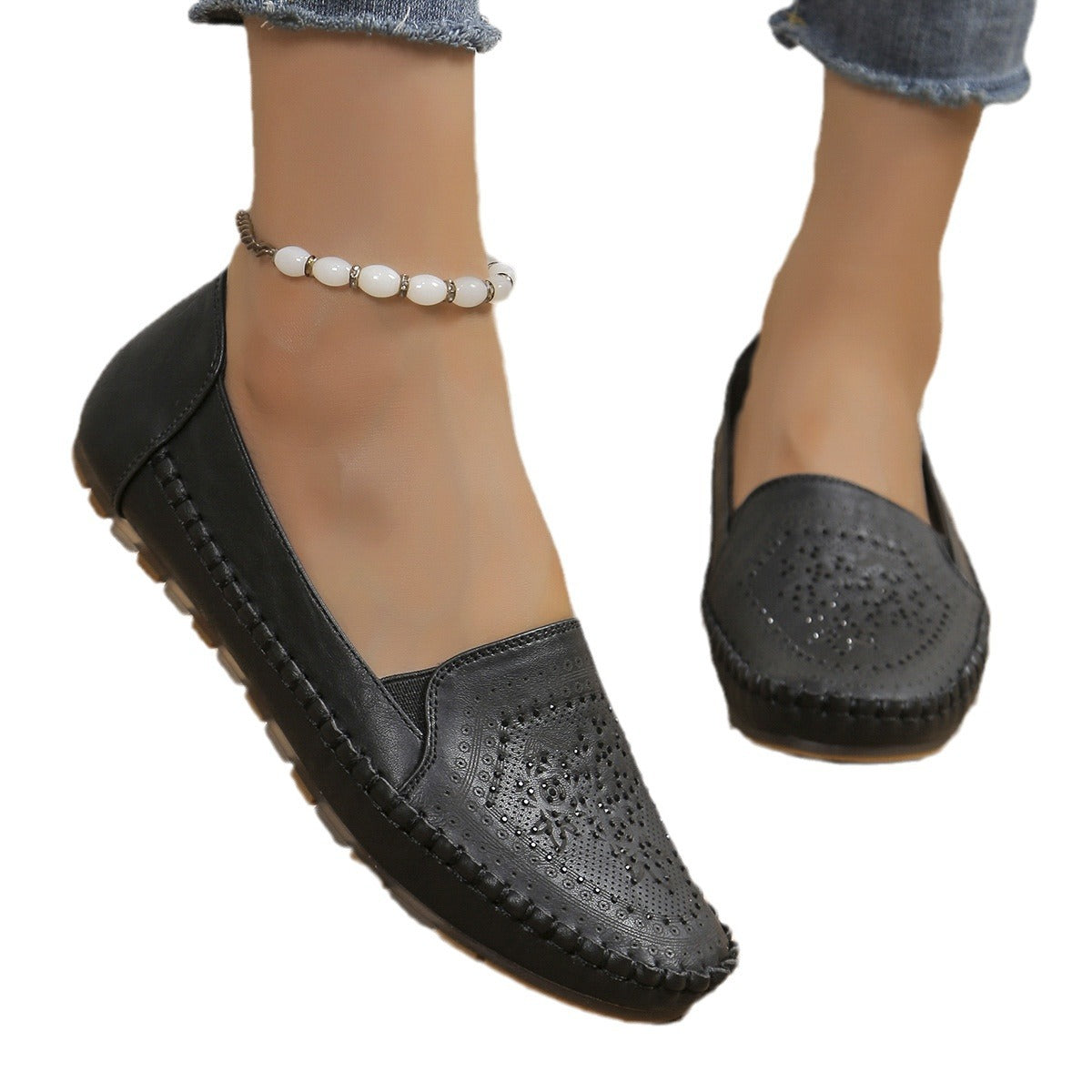 Women's Handmade Stitching Gommino Casual Flats