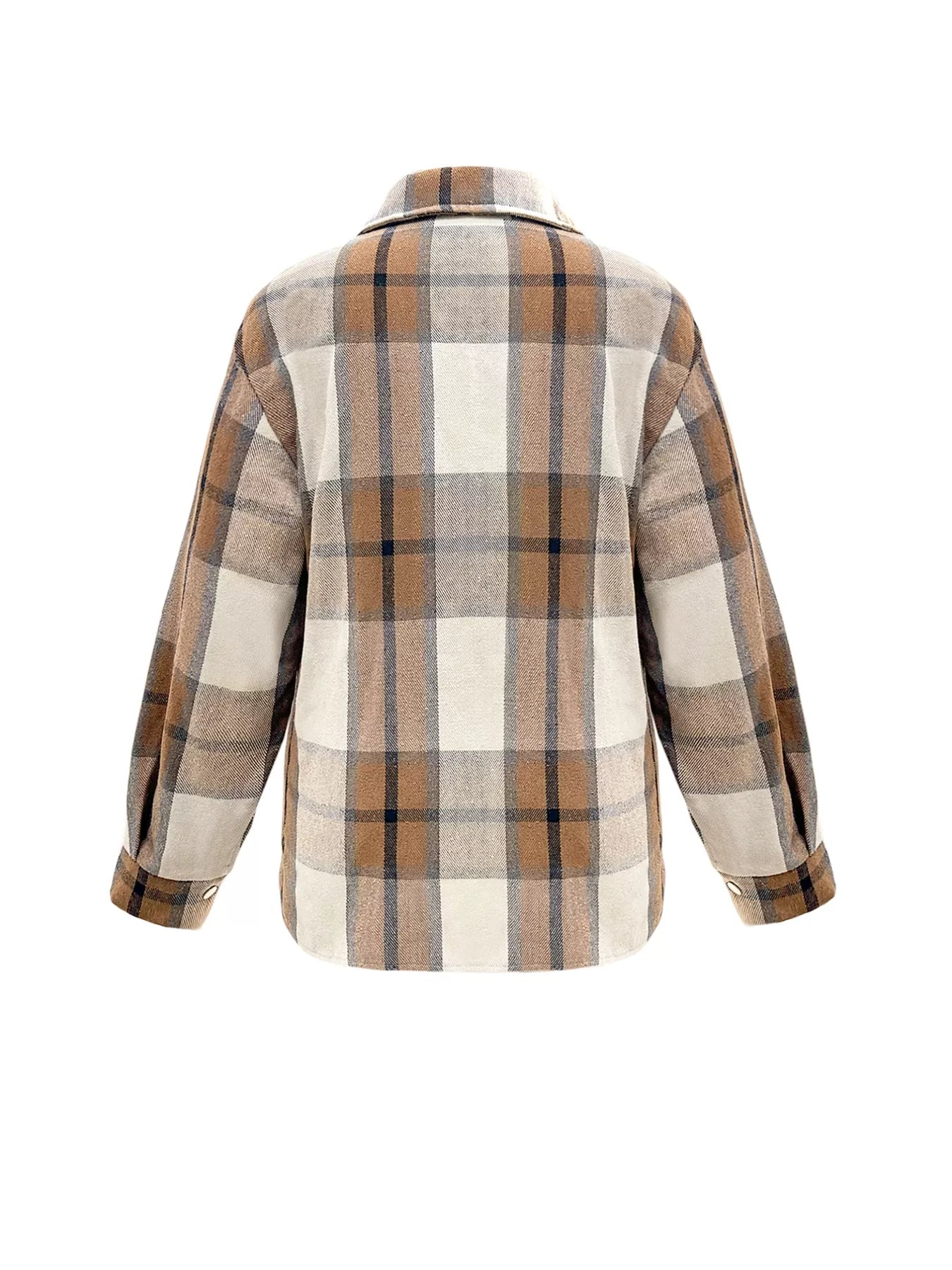 Plus Size Casual Plaid Button-Down Shirt See size chart under “more details”