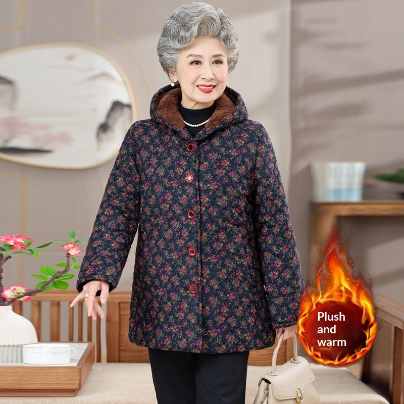 Winter Cotton-padded Coat For Middle-aged And Elderly Women