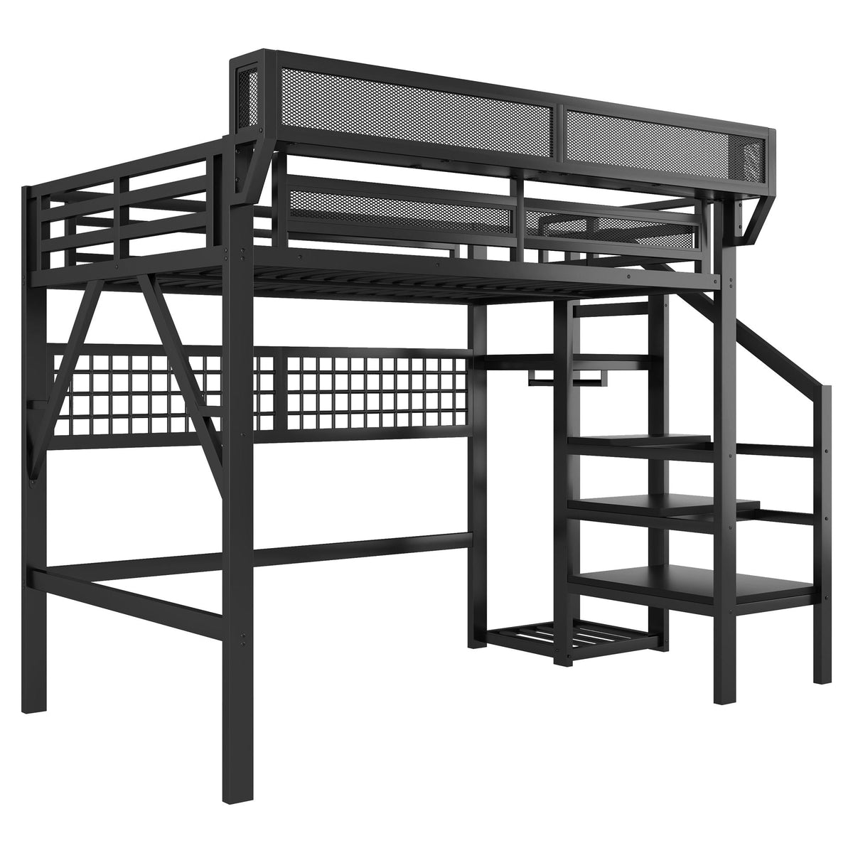 Loft Bed With Stairs And Storage