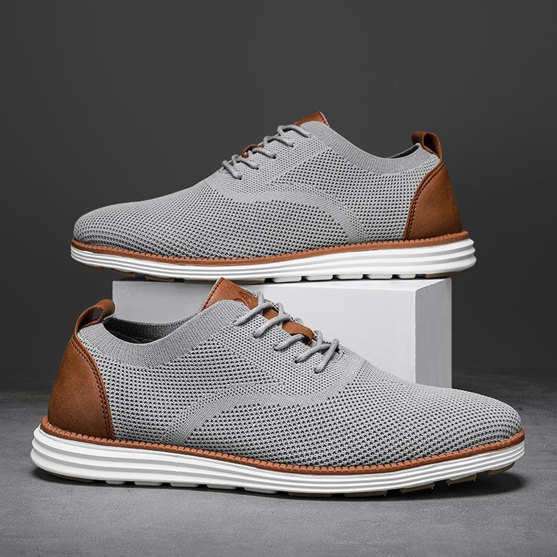 Men's Mesh Formal Oxford Shoes Business Casual Walking Shoes
