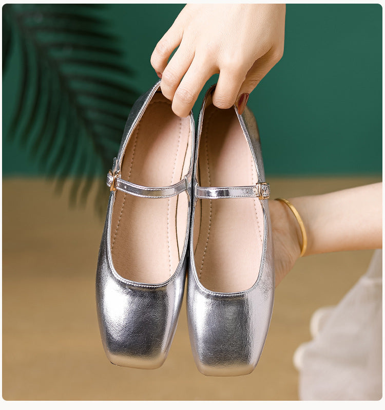 Women's French Style Mary Jane Flats